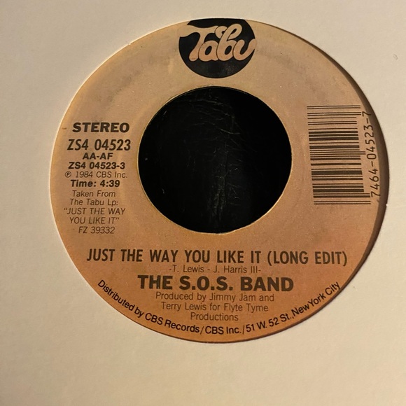 The SOS Band "Just the way you like it" 45 RPM Vinyl Record Pre-Owned - Picture 4 of 6